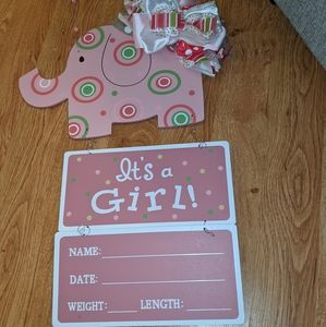 Birth announcement sign